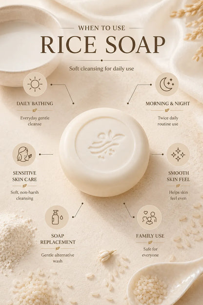 “Organic Rice Soap – Handmade Herbal Soap for Gentle Skin Cleansing by Pareero”