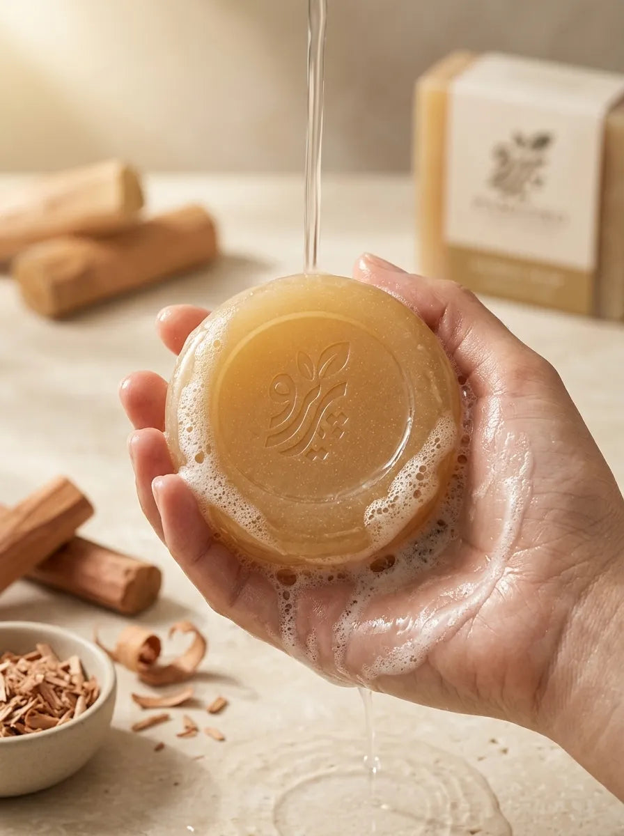 “Organic Sandalwood Soap – Handmade Herbal Soap for Gentle Skin Cleansing by Pareero”