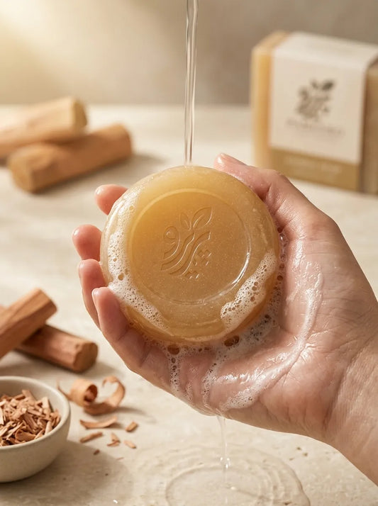 “Organic Sandalwood Soap – Handmade Herbal Soap for Gentle Skin Cleansing by Pareero”