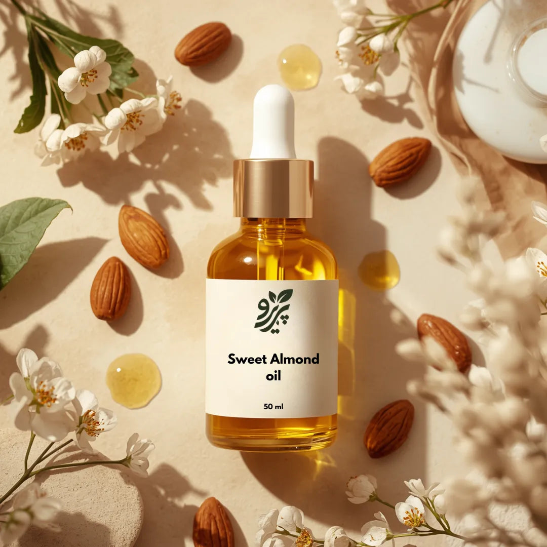 Pareero Organic Sweet Almond Oil made from pure cold-pressed almonds for hair skin and body care