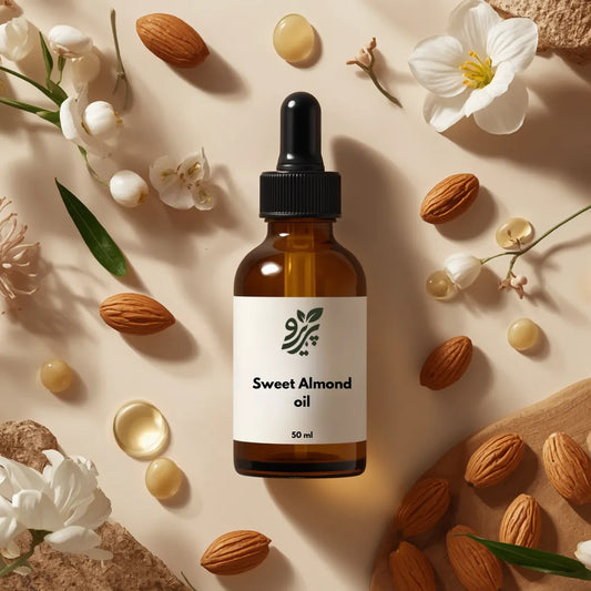 Pareero Organic Sweet Almond Oil made from pure cold-pressed almonds for hair skin and body care