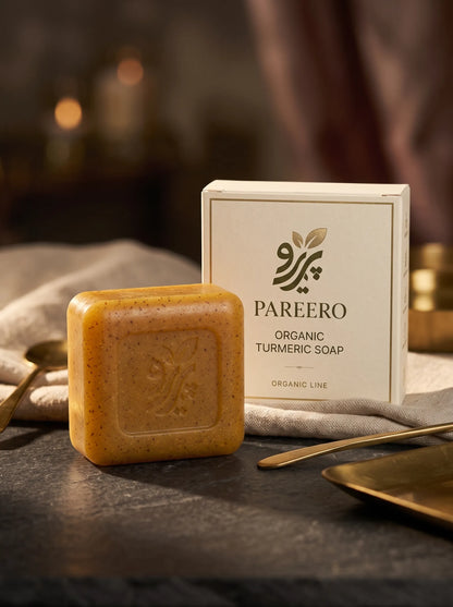 “Organic Turmeric Soap – Handmade Herbal Soap for Gentle Skin Cleansing by Pareero”