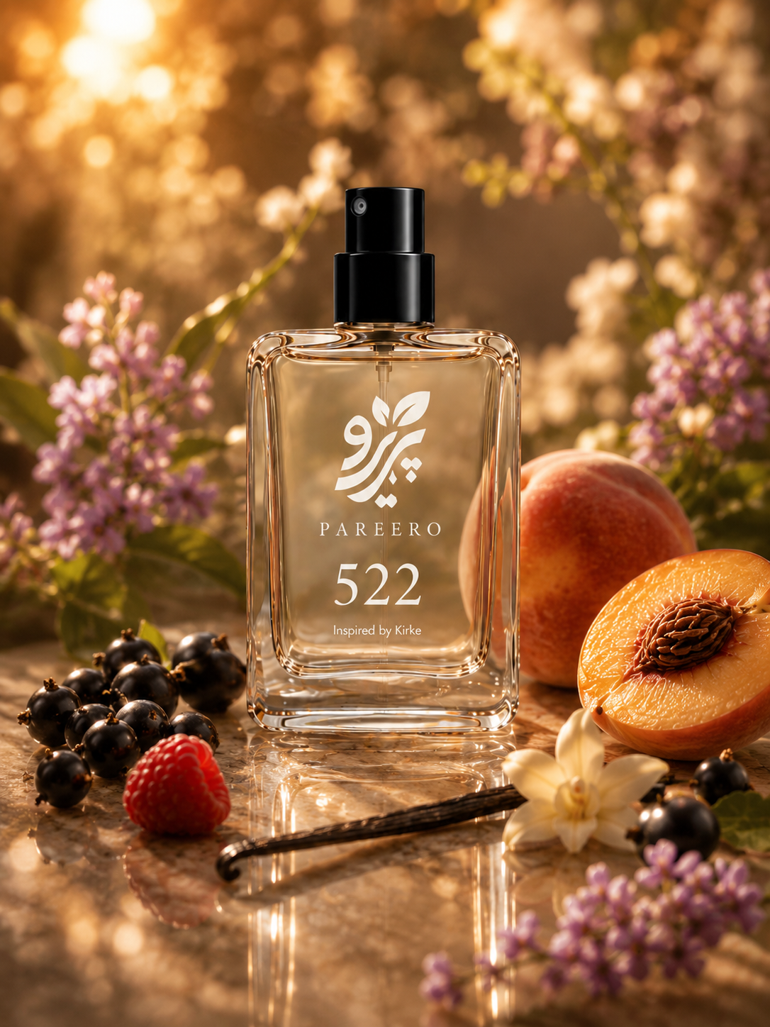 Pareero 522 Inspired by Kirke perfume in a warm fruit and floral garden composition