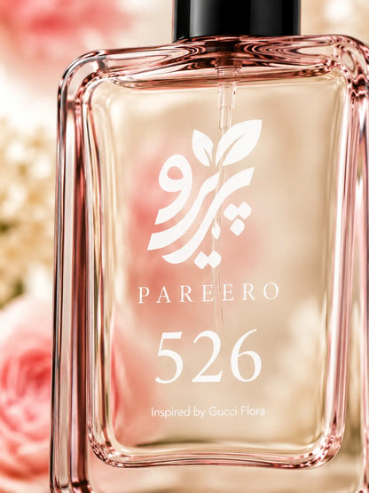 526 Inspired by Gucci Flora perfume by Pareero, a long-lasting floral fragrance for women featuring peony, rose, citrus, and warm sandalwood notes.
