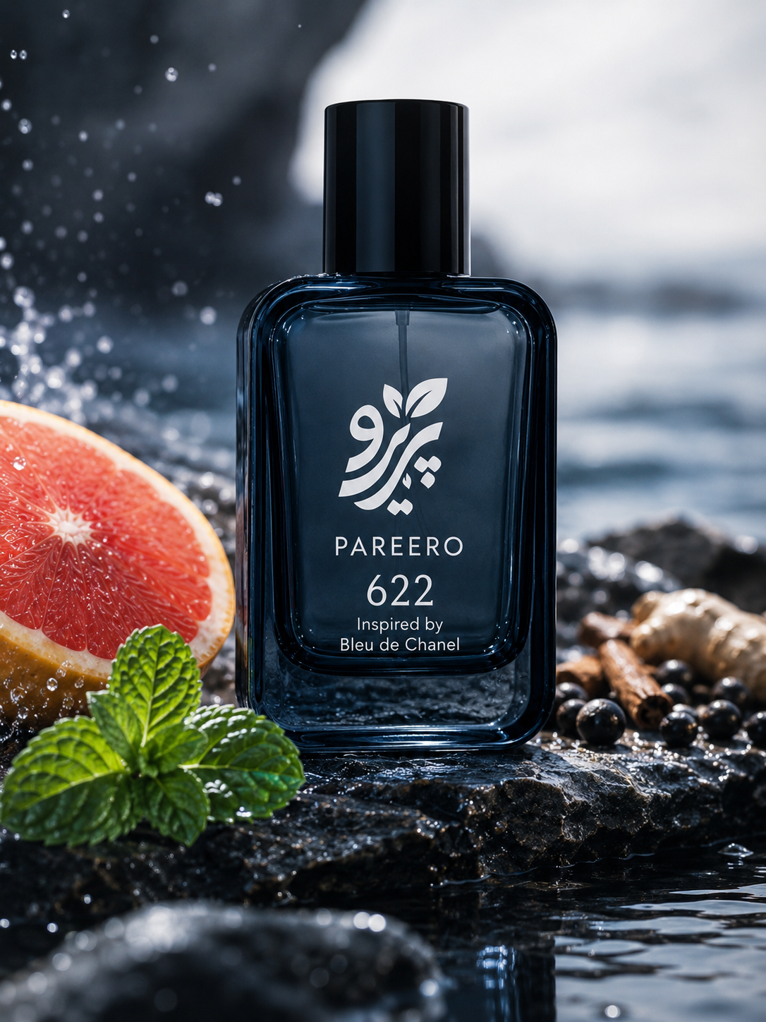 PAREERO 622 inspired by Bleu de Chanel with grapefruit mint and woody fragrance notes